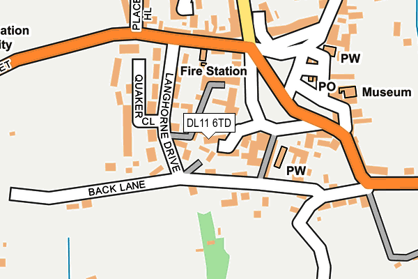 DL11 6TD map - OS OpenMap – Local (Ordnance Survey)
