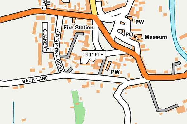 DL11 6TE map - OS OpenMap – Local (Ordnance Survey)