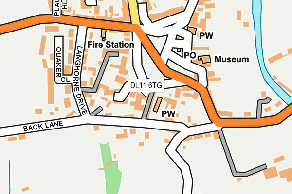 DL11 6TG map - OS OpenMap – Local (Ordnance Survey)