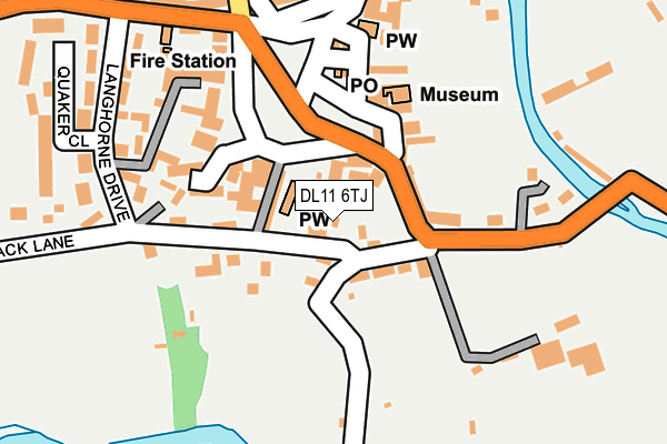 DL11 6TJ map - OS OpenMap – Local (Ordnance Survey)