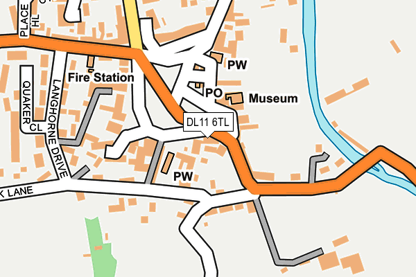 DL11 6TL map - OS OpenMap – Local (Ordnance Survey)