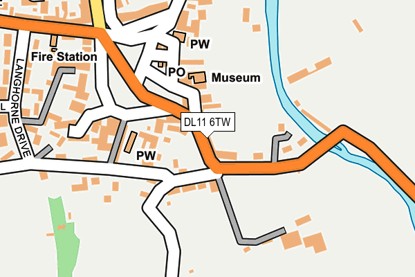 DL11 6TW map - OS OpenMap – Local (Ordnance Survey)