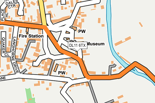 DL11 6TX map - OS OpenMap – Local (Ordnance Survey)