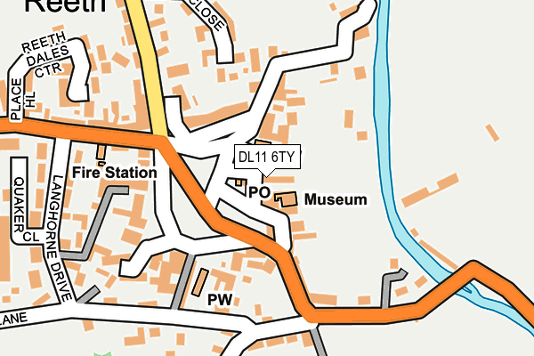 DL11 6TY map - OS OpenMap – Local (Ordnance Survey)