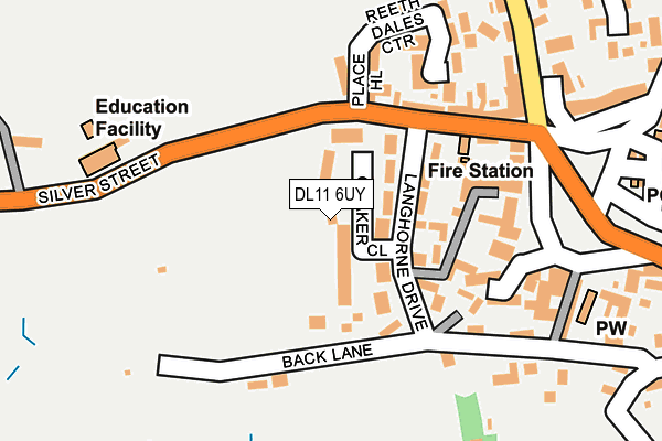 DL11 6UY map - OS OpenMap – Local (Ordnance Survey)