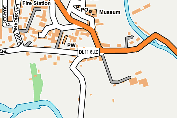 DL11 6UZ map - OS OpenMap – Local (Ordnance Survey)