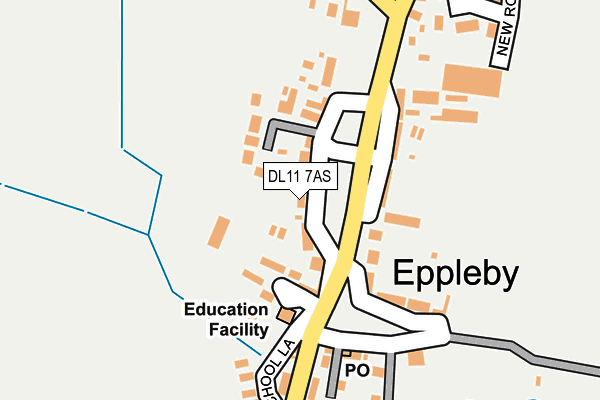 DL11 7AS map - OS OpenMap – Local (Ordnance Survey)