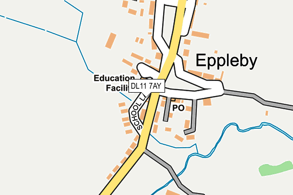 DL11 7AY map - OS OpenMap – Local (Ordnance Survey)