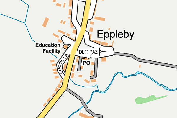 DL11 7AZ map - OS OpenMap – Local (Ordnance Survey)