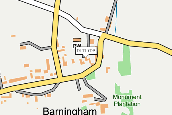 DL11 7DP map - OS OpenMap – Local (Ordnance Survey)
