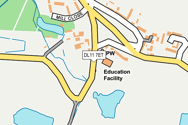 DL11 7ET map - OS OpenMap – Local (Ordnance Survey)