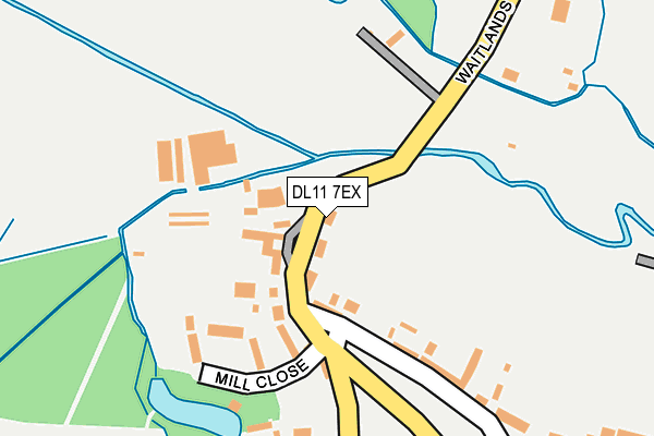 DL11 7EX map - OS OpenMap – Local (Ordnance Survey)