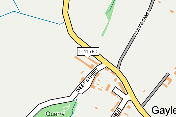 DL11 7FD map - OS OpenMap – Local (Ordnance Survey)
