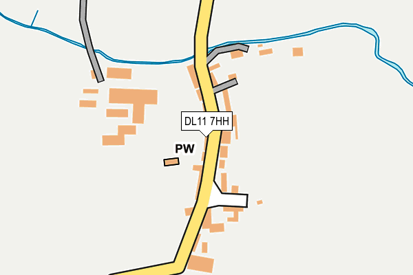 DL11 7HH map - OS OpenMap – Local (Ordnance Survey)