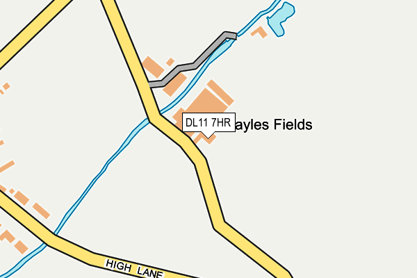 DL11 7HR map - OS OpenMap – Local (Ordnance Survey)