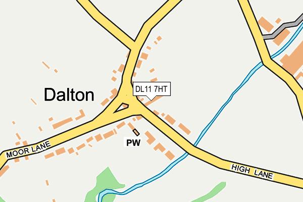 DL11 7HT map - OS OpenMap – Local (Ordnance Survey)