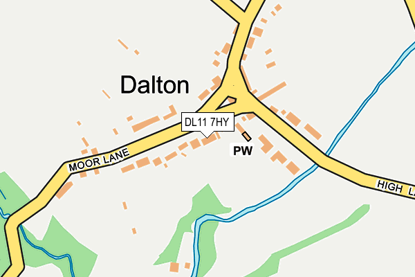 DL11 7HY map - OS OpenMap – Local (Ordnance Survey)