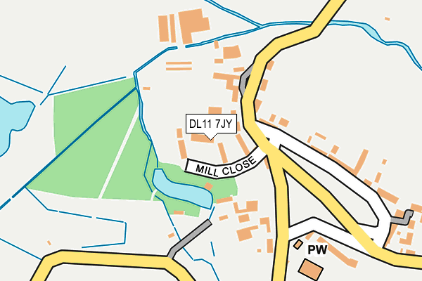 DL11 7JY map - OS OpenMap – Local (Ordnance Survey)