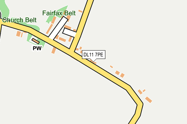 DL11 7PE map - OS OpenMap – Local (Ordnance Survey)