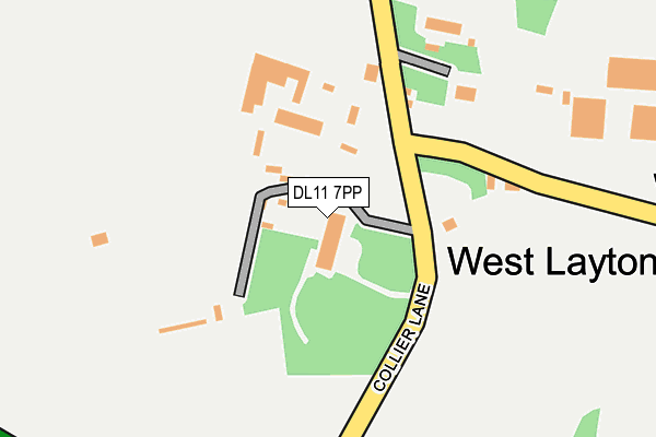 DL11 7PP map - OS OpenMap – Local (Ordnance Survey)