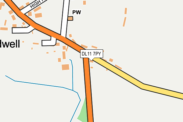 DL11 7PY map - OS OpenMap – Local (Ordnance Survey)