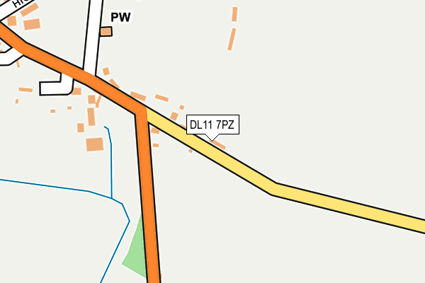 DL11 7PZ map - OS OpenMap – Local (Ordnance Survey)
