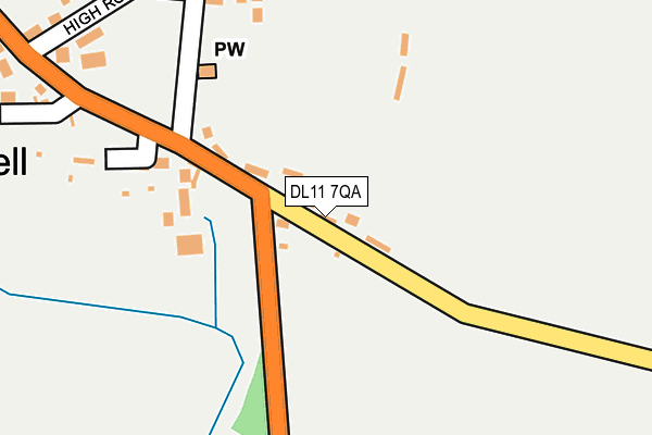 DL11 7QA map - OS OpenMap – Local (Ordnance Survey)