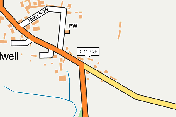 DL11 7QB map - OS OpenMap – Local (Ordnance Survey)