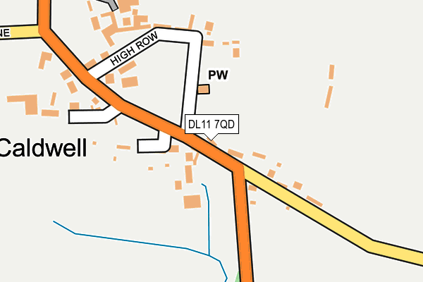 DL11 7QD map - OS OpenMap – Local (Ordnance Survey)