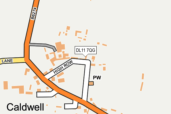 DL11 7QG map - OS OpenMap – Local (Ordnance Survey)