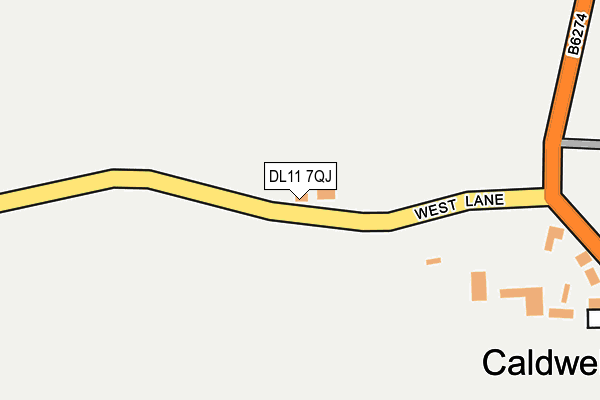 DL11 7QJ map - OS OpenMap – Local (Ordnance Survey)