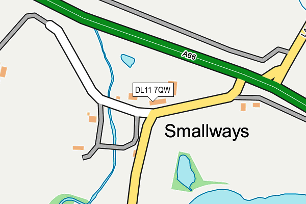 DL11 7QW map - OS OpenMap – Local (Ordnance Survey)