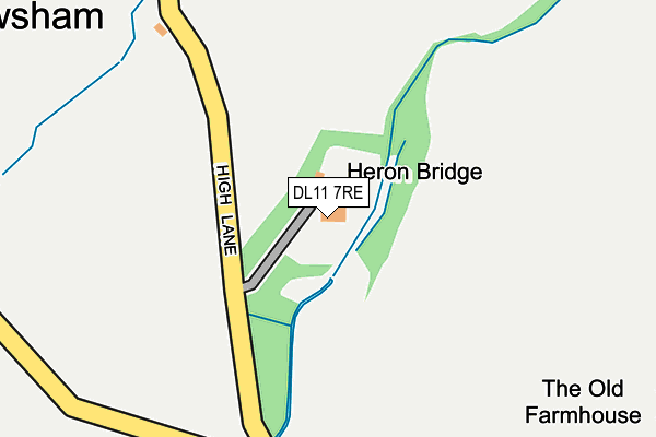 DL11 7RE map - OS OpenMap – Local (Ordnance Survey)