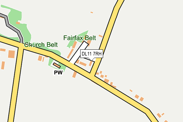 DL11 7RH map - OS OpenMap – Local (Ordnance Survey)