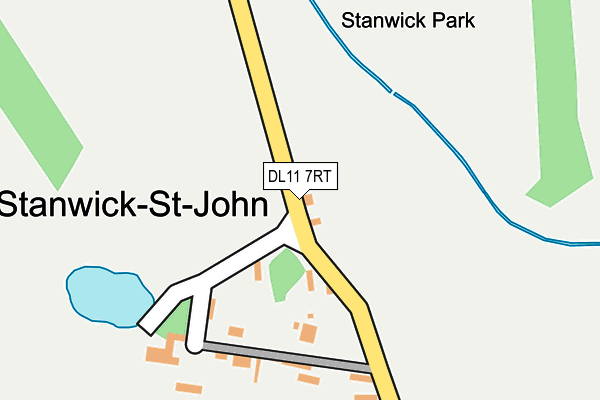 DL11 7RT map - OS OpenMap – Local (Ordnance Survey)