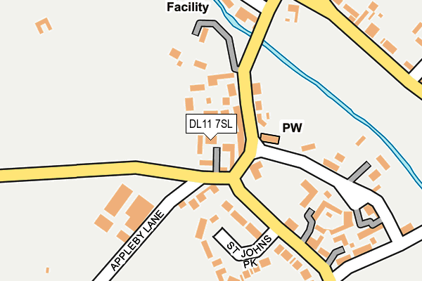 DL11 7SL map - OS OpenMap – Local (Ordnance Survey)