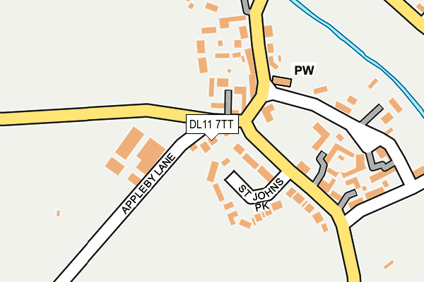 DL11 7TT map - OS OpenMap – Local (Ordnance Survey)