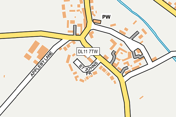 DL11 7TW map - OS OpenMap – Local (Ordnance Survey)