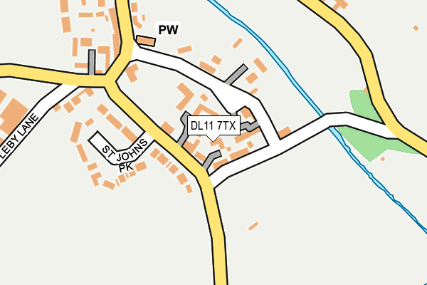 DL11 7TX map - OS OpenMap – Local (Ordnance Survey)