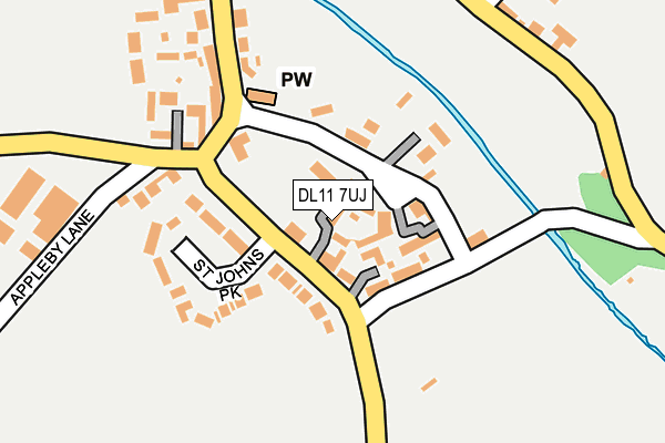 DL11 7UJ map - OS OpenMap – Local (Ordnance Survey)