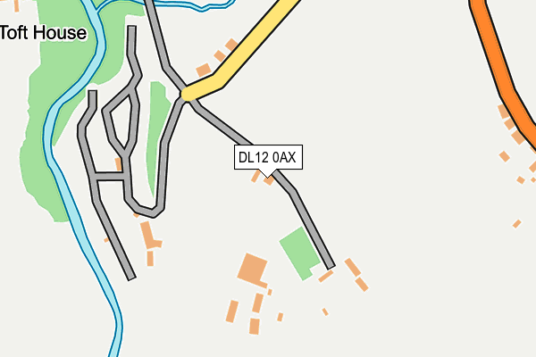 DL12 0AX map - OS OpenMap – Local (Ordnance Survey)