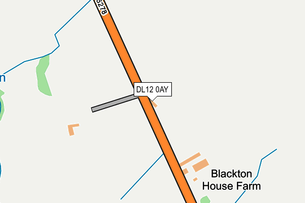 DL12 0AY map - OS OpenMap – Local (Ordnance Survey)