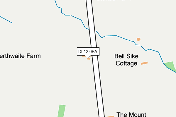 DL12 0BA map - OS OpenMap – Local (Ordnance Survey)