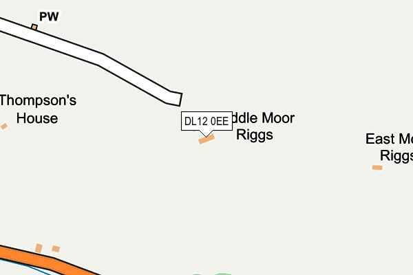 DL12 0EE map - OS OpenMap – Local (Ordnance Survey)