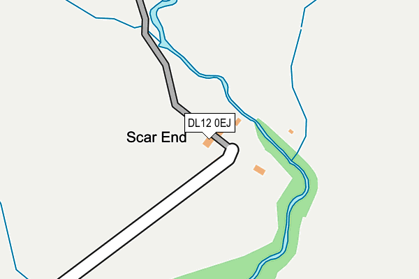 DL12 0EJ map - OS OpenMap – Local (Ordnance Survey)