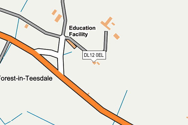 DL12 0EL map - OS OpenMap – Local (Ordnance Survey)