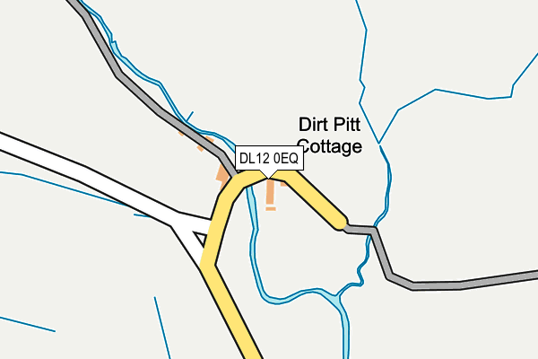 DL12 0EQ map - OS OpenMap – Local (Ordnance Survey)