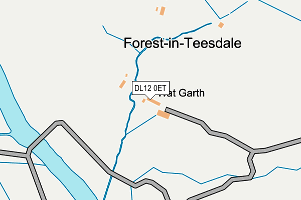 DL12 0ET map - OS OpenMap – Local (Ordnance Survey)