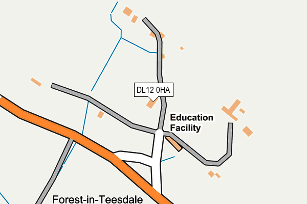 DL12 0HA map - OS OpenMap – Local (Ordnance Survey)