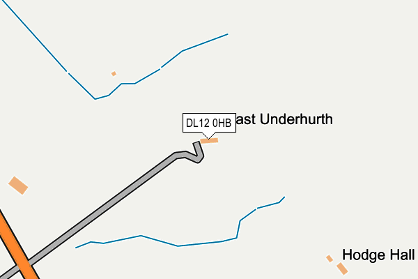 DL12 0HB map - OS OpenMap – Local (Ordnance Survey)